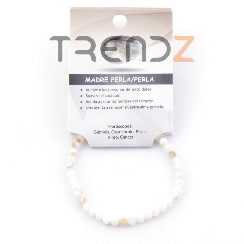 Pulsera Madre Perla minerales piedras bisuteria