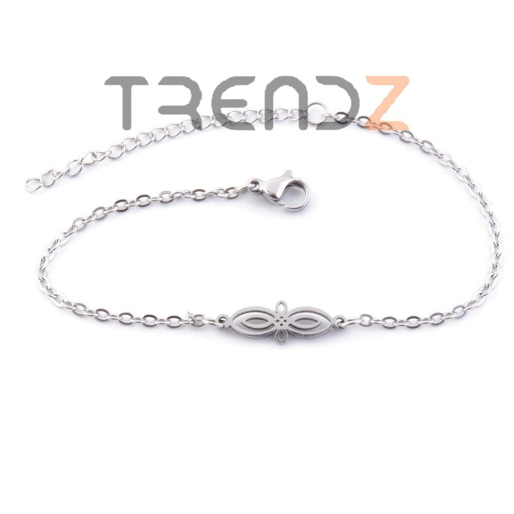 Pulsera de acero inoxidable con nudo infinito