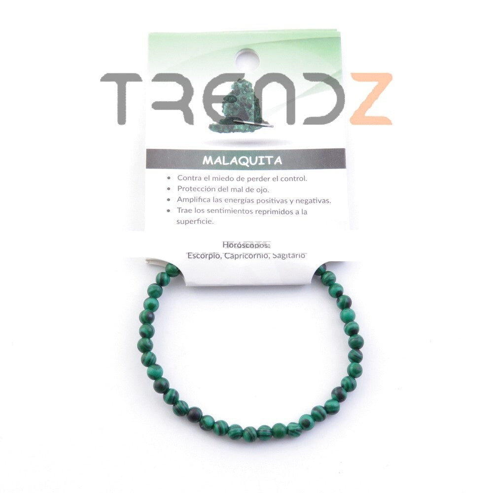 Pulsera elástica Malaquita