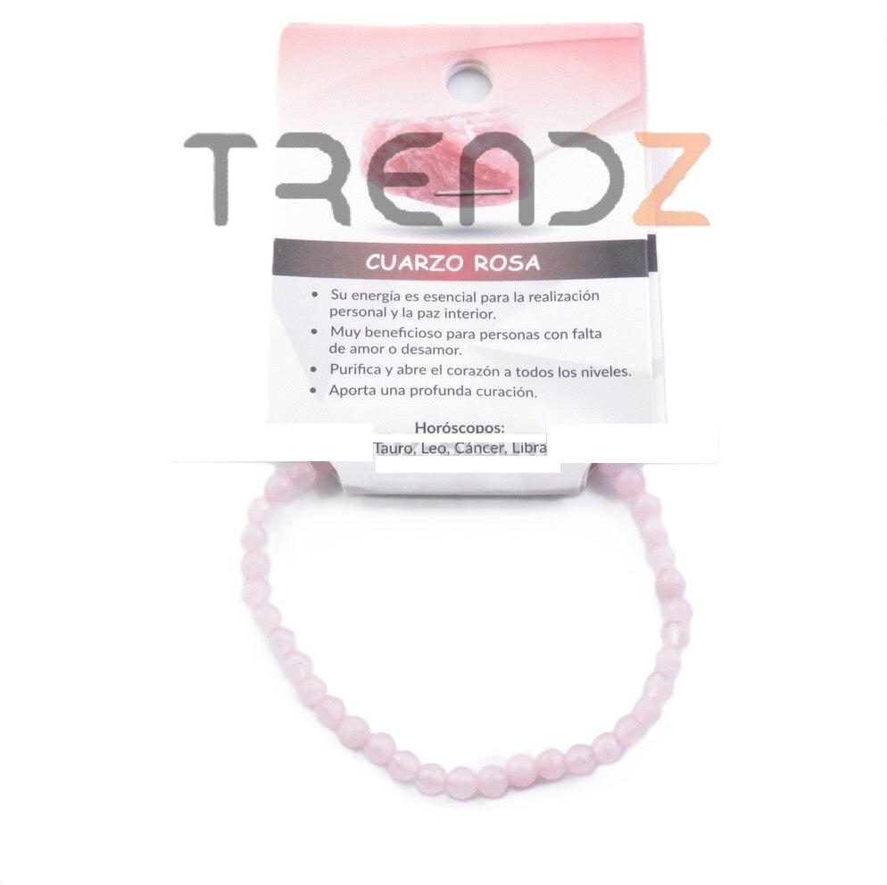 Pulsera elástica Cuarzo rosa