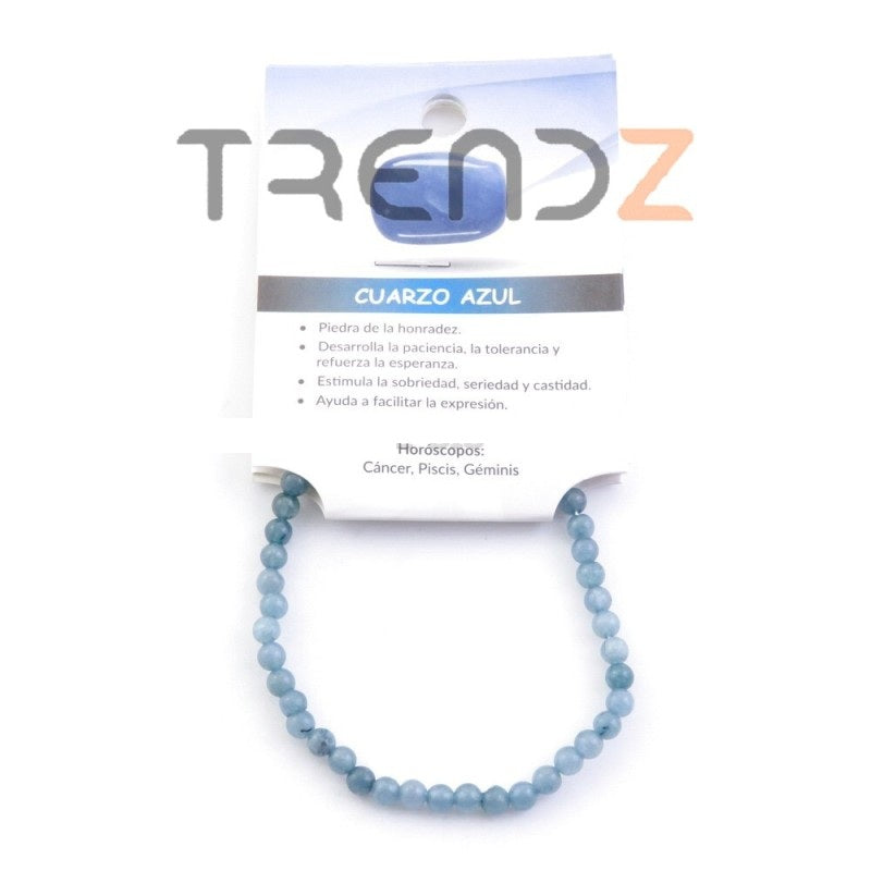 Pulsera elástica Cuarzo azul