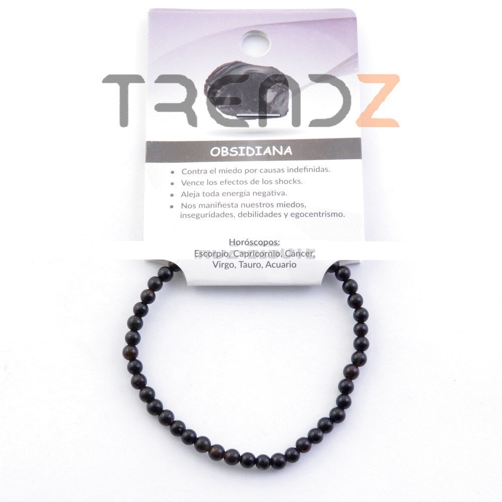 Pulsera obsidiana elástica