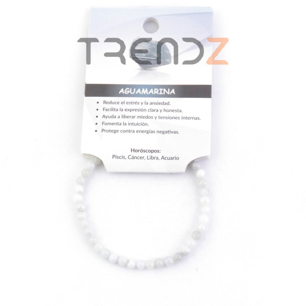 Pulsera elástica Aguamarina