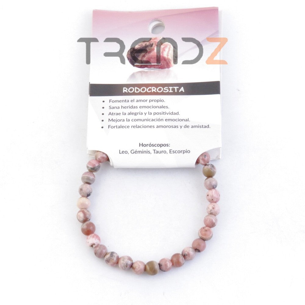 Pulsera elástica rodocrosita