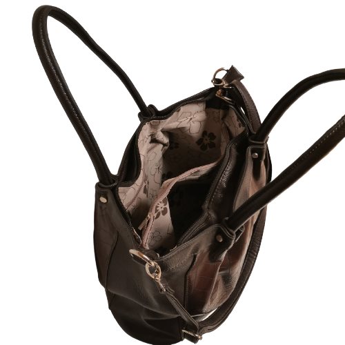 Bolso shopper efecto cuero