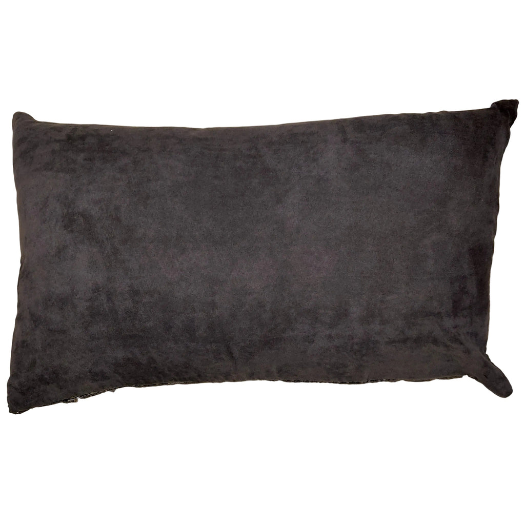 Cojín rectangular tonos plateados