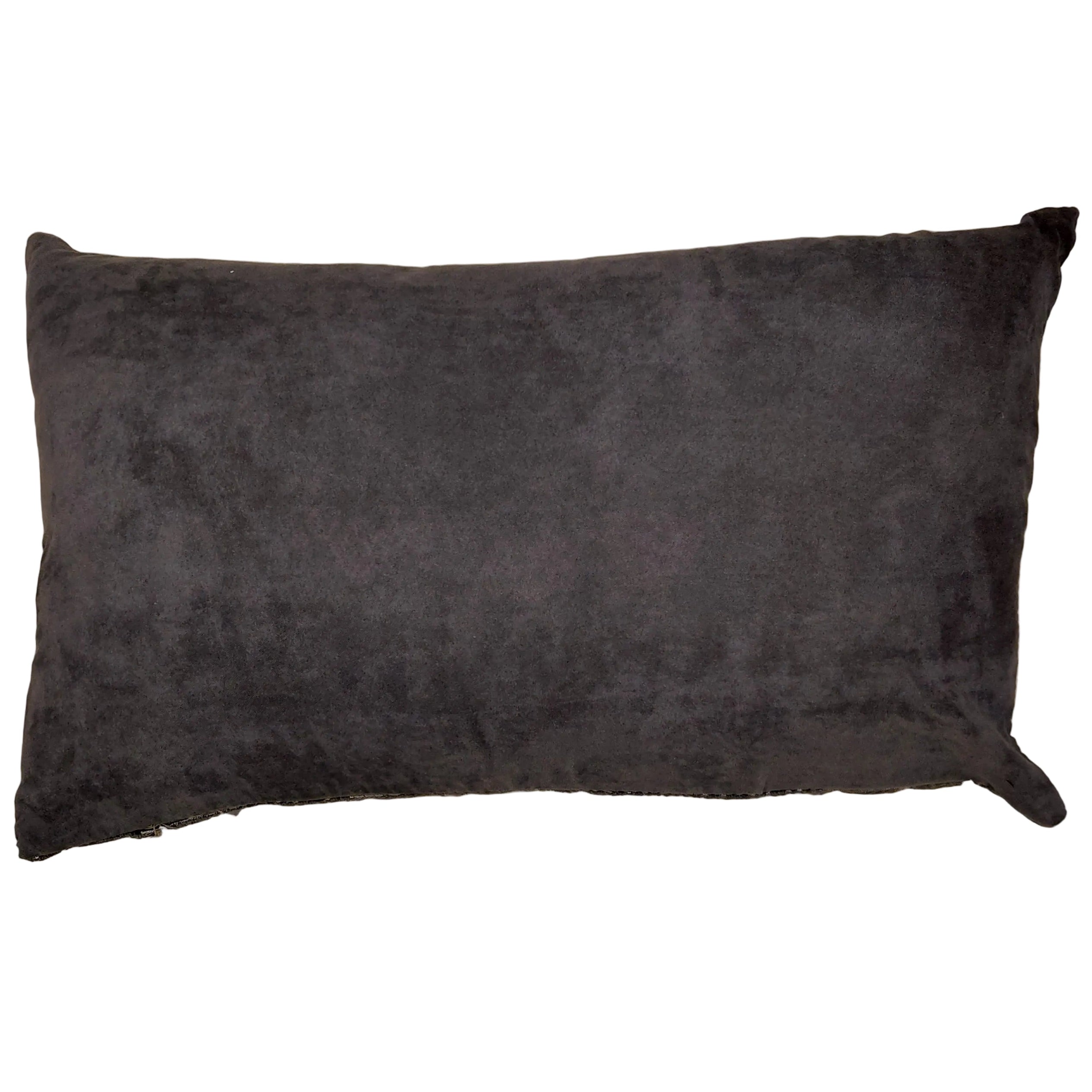 Cojín rectangular tonos plateados