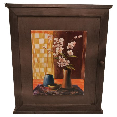 Tapa contador madera vintage con cuelga llaves