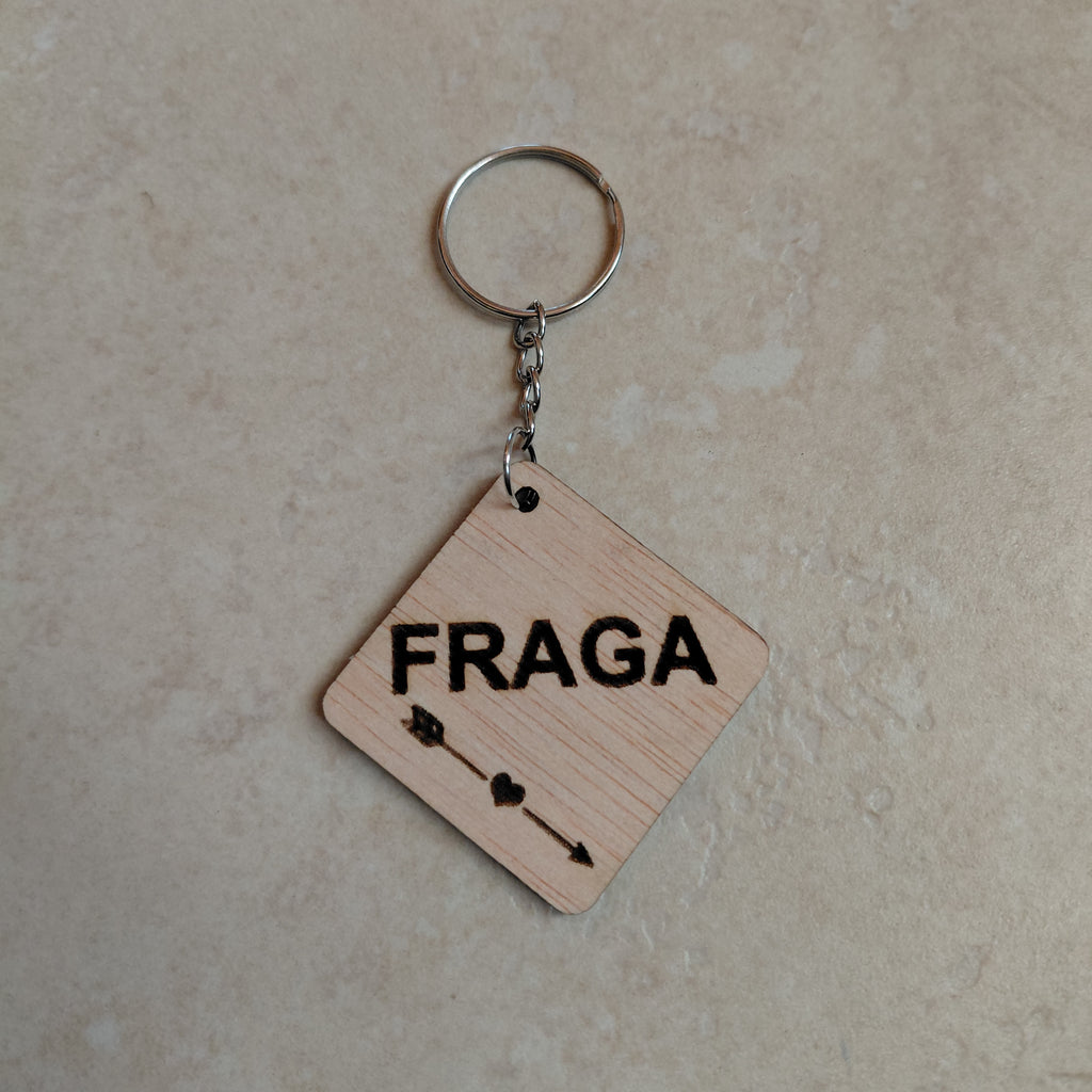 Llavero de madera grabado láser FRAGA