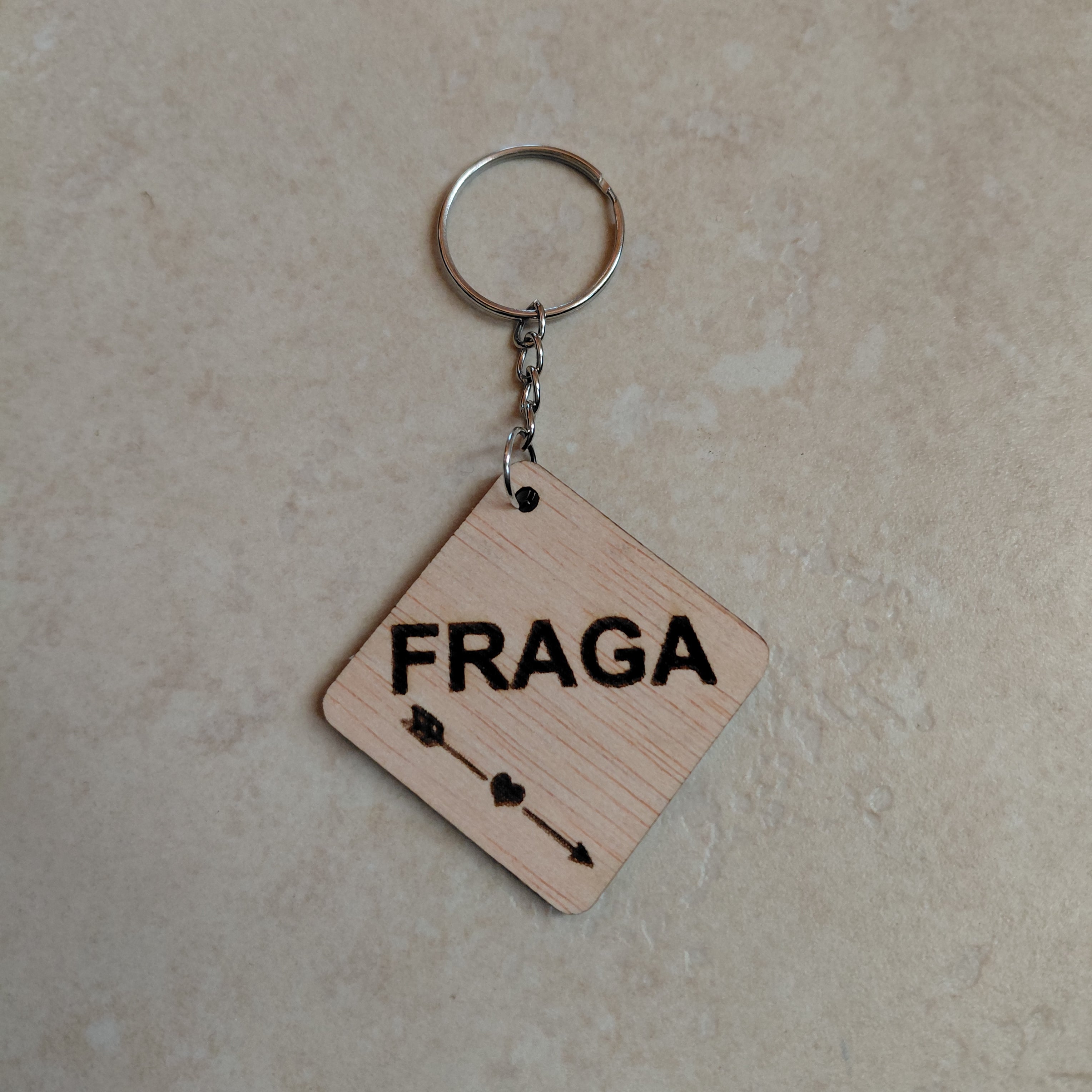 Llavero de madera grabado láser FRAGA