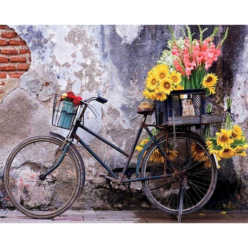 Puzzle Educa, Bicicleta con flores (500 piezas)