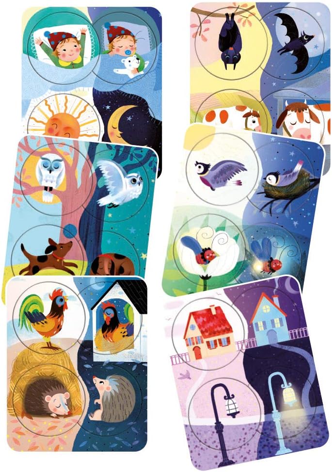 Little Match 12 mini puzzles día y noche Clementoni