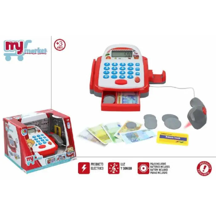 Caja registradora con luz y sonido