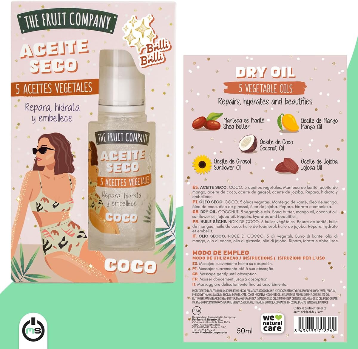 Aceite seco spray, repara hidrata y embellece The Fruit Company