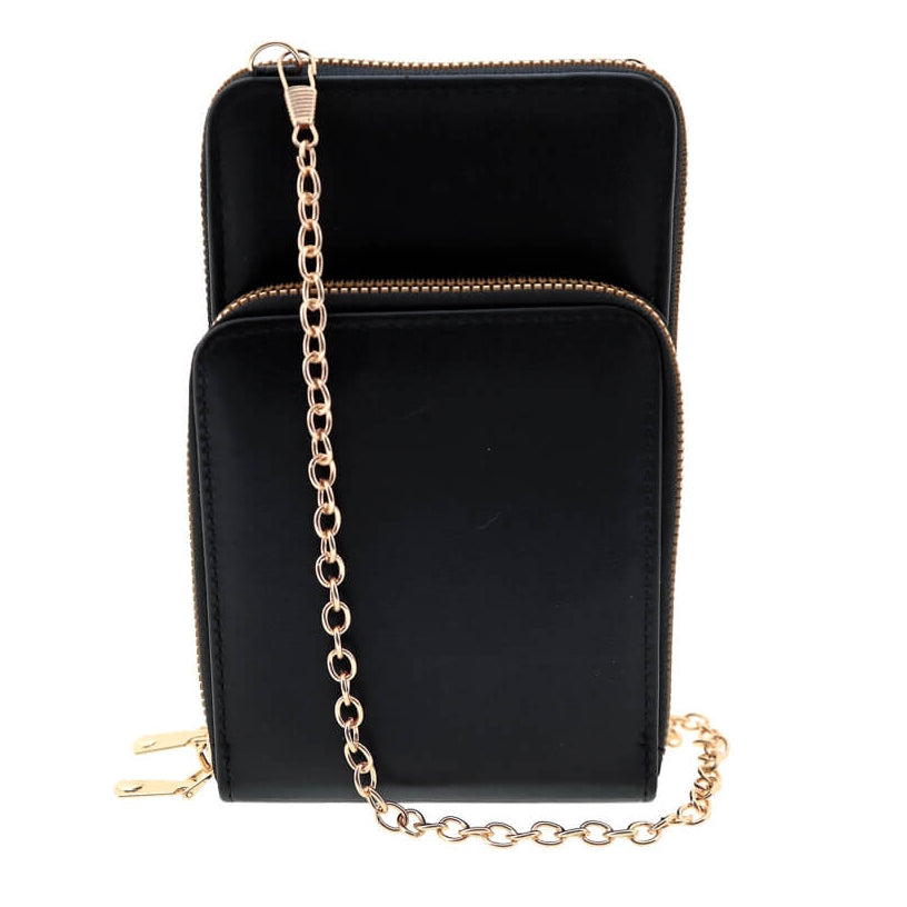 Bolso pequeño de polipiel color negro