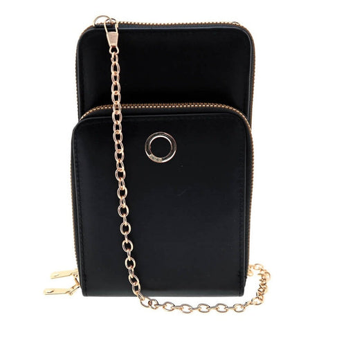 Bolso pequeño de polipiel color negro