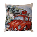Cojin cuadrado con coche surf decoracion hogar