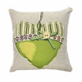 Cojin cuadrado corazon verde gobelin decoracion hogar