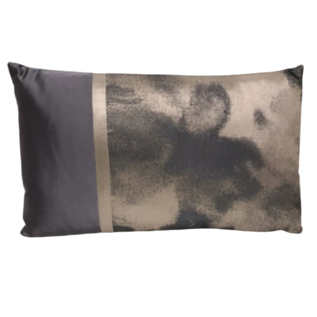 Cojin rectangular plateado 