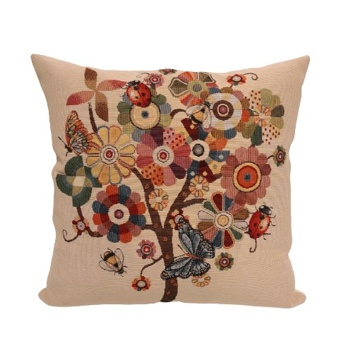 Cojin flores cuadrado