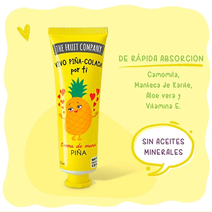 Crema de manos piña The Fruit Company