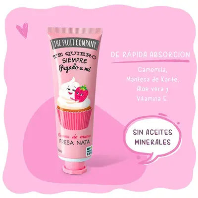 Crema de manos fresa y nata The Fruit Company
