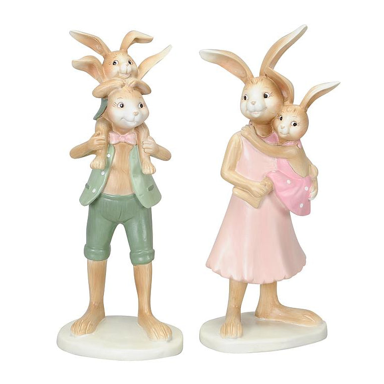 Familia de conejos pascua