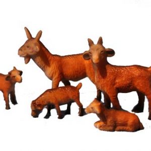 Familia de cabras de resina navidad belen decoracion figuras