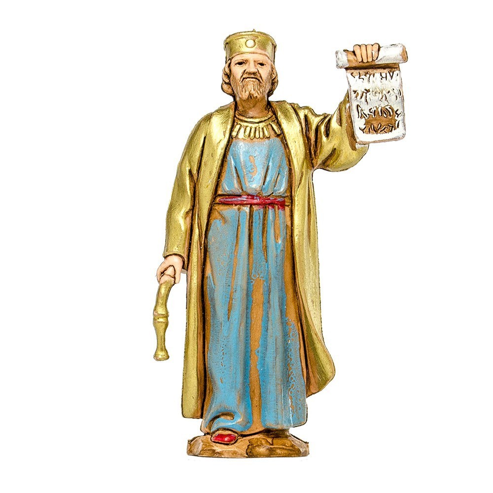 Figura del rey Herodes&nbsp;de pvc serigrafada y acabada a mano.

Moranduzzo es una reconocida empresa italiana especializada en la producción de figuras para belenes y artículos de decoración navideña