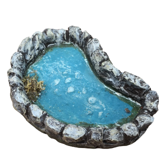 Lago de resina belen decoracion navidad