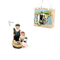 Mini nacimiento de 4 cm con trajes típicos madrileños y bolsita a conjunto. navidad belen decoracion