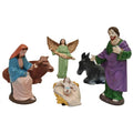 Pack de 6 figuras para el pesebre, la mejor opción, disfruta en familia realizando el pesebre con este blister que incluye las figuritas de la Virgen María, San José, el Niño Jesús, un angelito, el buey y la mula.