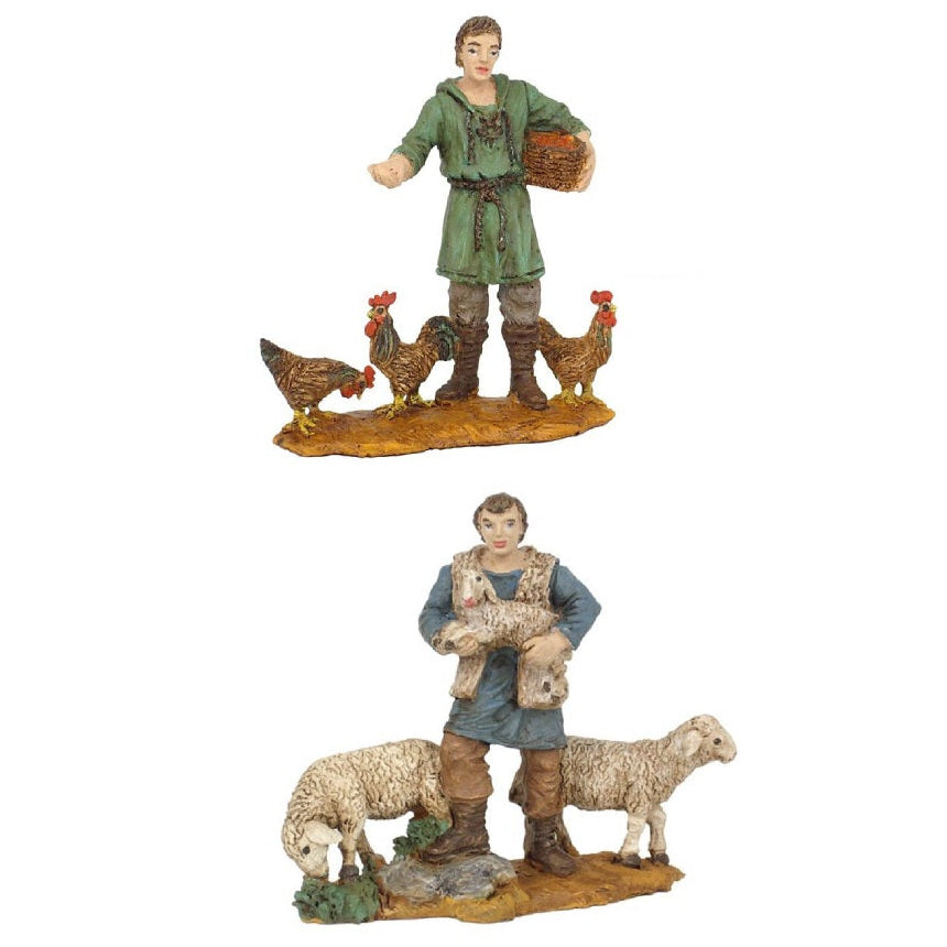 Pack oliver dos figuras de belen de 8 cm