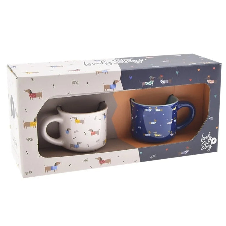 Pack tacitas cafe perritos ceramica ideas regalo decoracion 