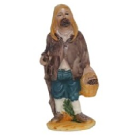 Pastor con bastón y cesta (9 cm) ideal para tu belén navideño. navidad figuras decoracion