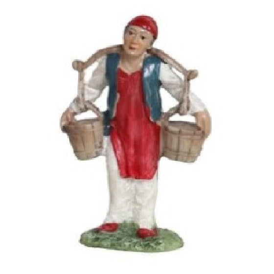 Pastor con cubos de agua navidad belen figuras