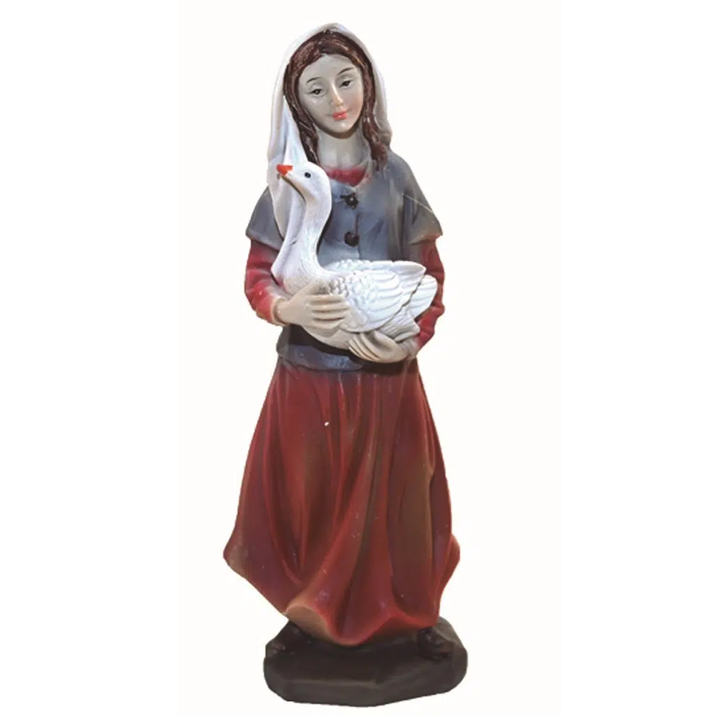 Pastora con oca navidad belen figuras decoracion