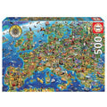 Puzzle Educa, 500 piezas mapa de europa juegos y juguetes niños
