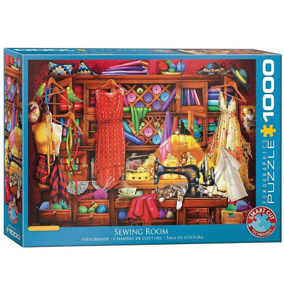 Puzzle eurographics, the sewing room. cuarto de coser 1000 piezas