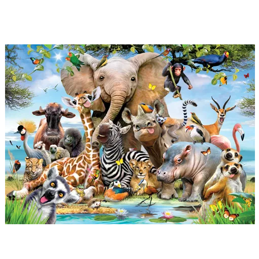 Selfie en la jungla puzzle