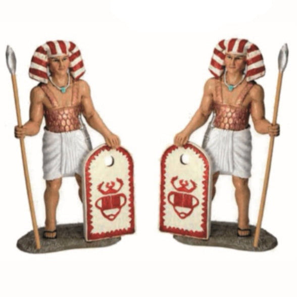 Soldado egipcio blanco y rojo decoracion navidad