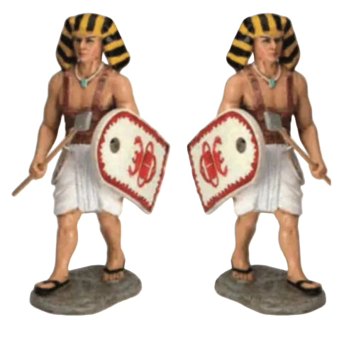 Soldados egipcios amarillo y negro decoracion navidad belen