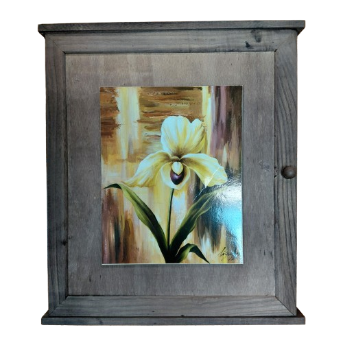 Tapa contador de madera con estampa floreal vintage decoracion hogar