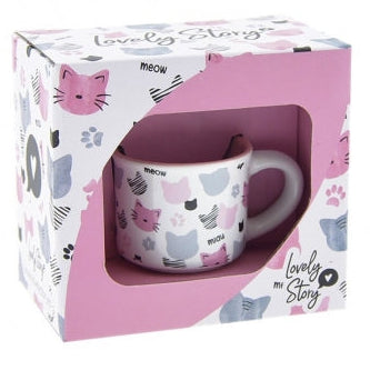 Taza gatos miau ideas regalo ceramica lovely story