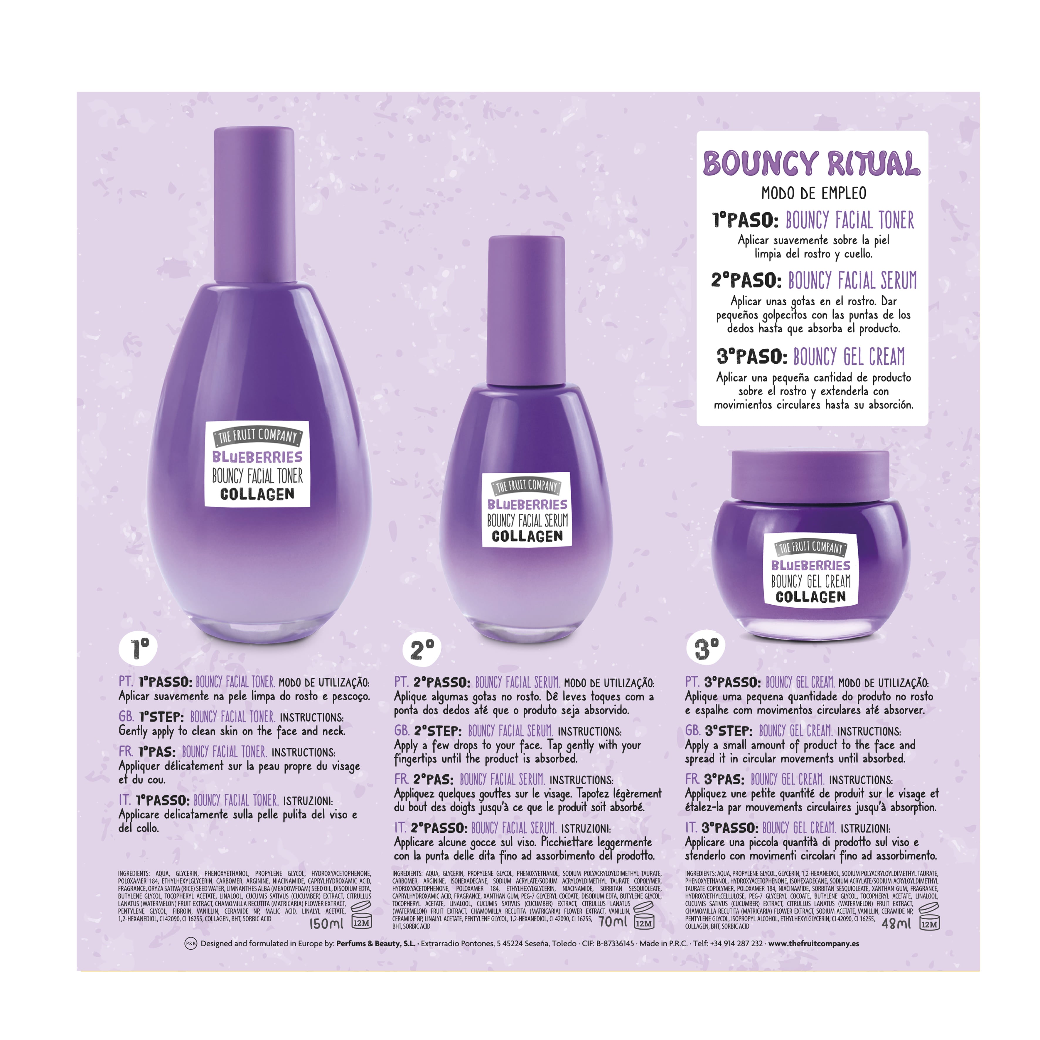 Tratamiento facial día y noche con Colágeno y Ceramidas The Fruit Company