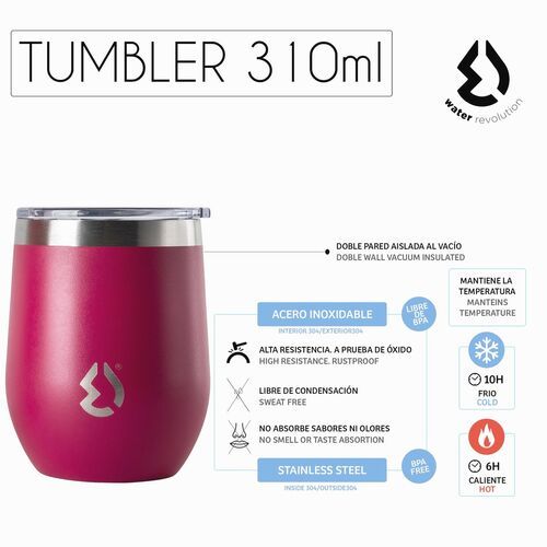 Vaso termico water revolution fucsia