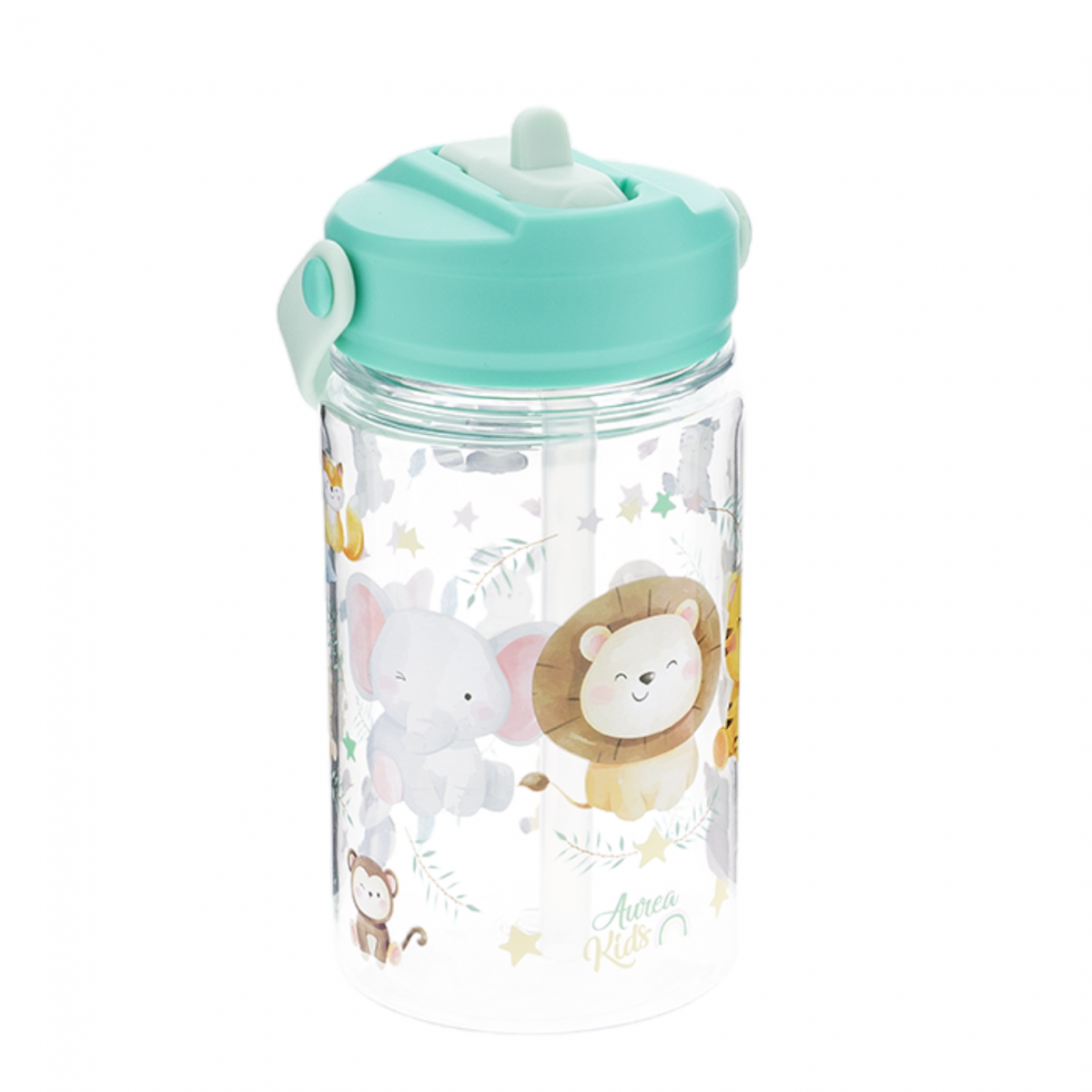 Botella infantil con pajita 350 ml tritán aura kids