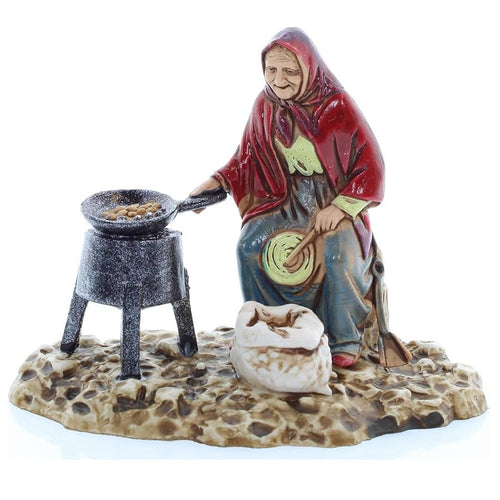Figura de hombre con burro y perro de pvc serigrafada y acabada a mano.

Moranduzzo es una reconocida empresa italiana especializada en la producción de figuras para belenes y artículos de decoración navideña. castañera
