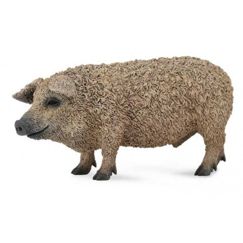Figura de cerdo mangalica ideal para niños o para coleccionar, figuras de animales para el Belén, Figuritas de animalitos para el Pesebre de Navidad
