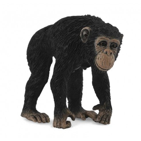 Figuras de animales a escala pintados a mano con todo lujo de detalles, figura de chimpance hembra